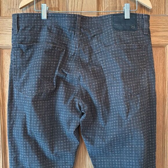 AG ADRIANO GOLDSCHMIED Everett Slim Straight Leg Check Print Pants - Picture 10 of 14